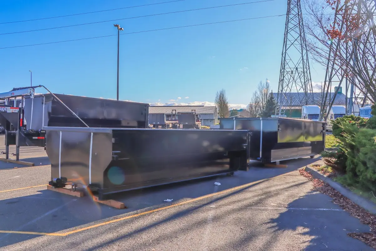 Roll-off dumpster ready for waste disposal at job site for Roll Off Dumpster Rental in Alamogordo
